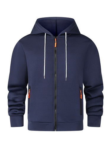 Cross-border Amazon AliExpress New Men's Spring Autumn Hooded Sweatshirt Zipper Pouch Sport Sweatshirt Factory Wholesale