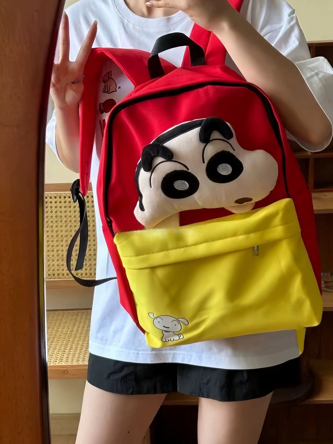 Cartoon crayons, cute doll, school bag for elementary school students, Korean style, worn on the shoulder