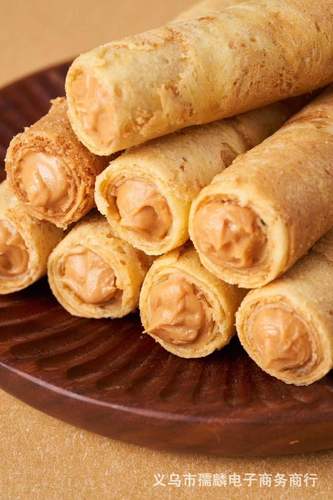 Domestic Little Prince's handmade egg rolls with 104 grams of sesame and peanuts, shelf life of 8 months, 20 boxes per box