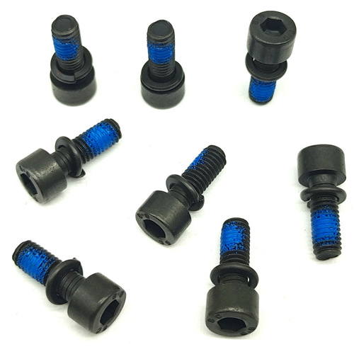 Inner hexagonal cylindrical head spring washer combination anti-falling screw lock anti-loosening glue screw blackened two combination fasteners
