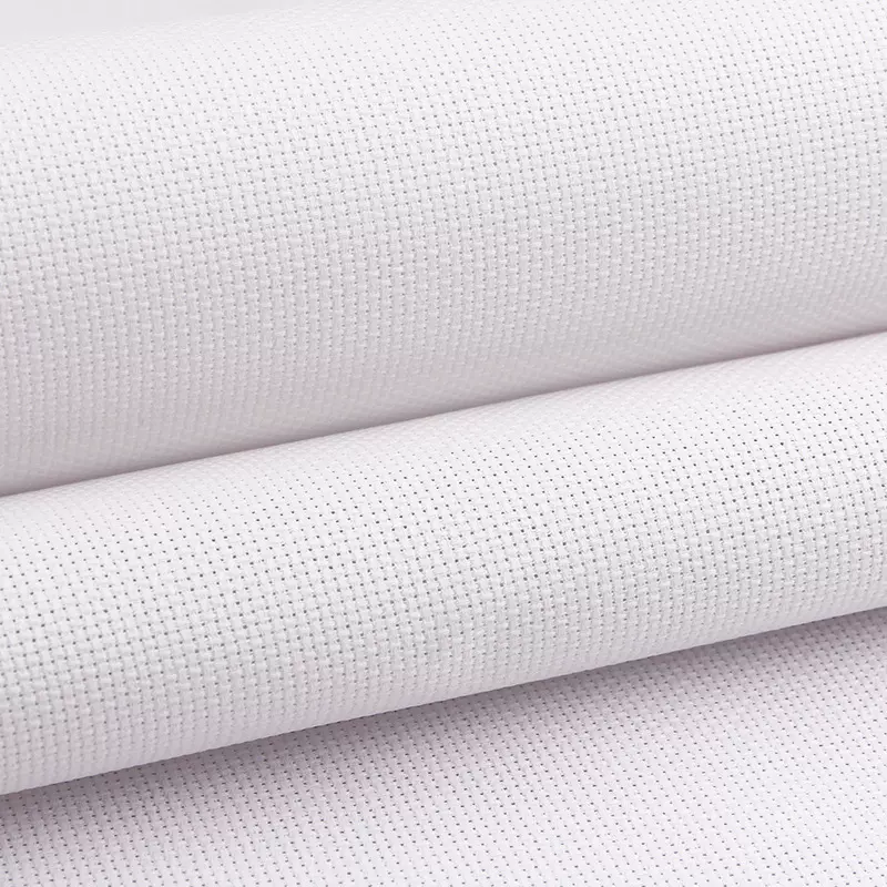 十字绣布9CT11CT14CT16CT白色绣花布涤棉丝光棉古绢布打印批发