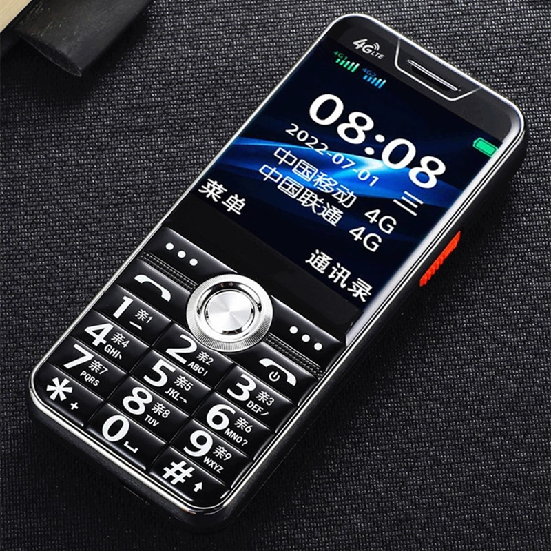 Телефон MOHOK для пожилых с 2.6" большим экраном, 4G/5G, поддержка всех сетей, Dual SIM, 10 дней в режиме ожидания, черный/красный/золотой