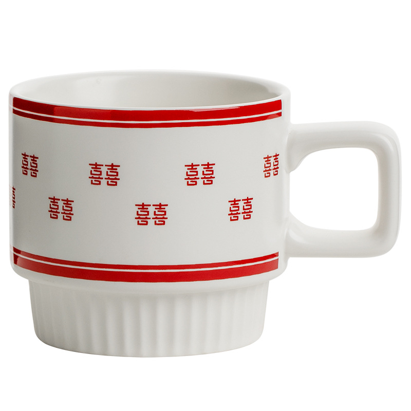 INS estilo pareja agua taza regalo de boda taza de boda Taza de cerámica regalo de boda vintage cerámica