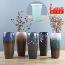 美品】花器 花瓶 陶器 貫入 置物 年代物 欧州 工芸品 美術品 L3 www