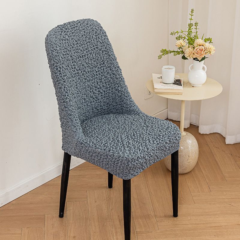 cubierta de silla de arco de tela de tela de alta elástica respaldo respirado doméstico cubierta de silla de mesa de comedor cuatro estaciones cubierta de taburete universal a prueba de polvo