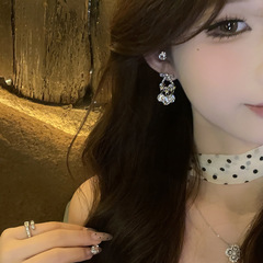 温柔甜美~精致重工微镶闪钻流苏耳环女气质显瘦个性气质时尚耳饰