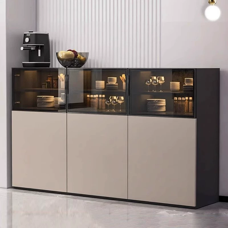 Буфет из цельного дерева, встроенный настенный шкаф для гостиной, домашний чайный шкаф, современный простой легкий роскошный высококачественный винный шкаф, шкаф для хранения