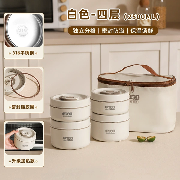 Beige-[Two large and two small] free storage bag