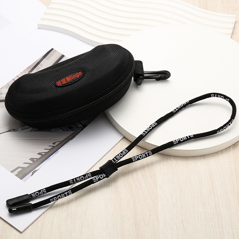 Outdoor Cycling Shaped Zipper Box EVA Oxford Cloth Large small size Black Sunglasses Box Portable Sunglasses Box