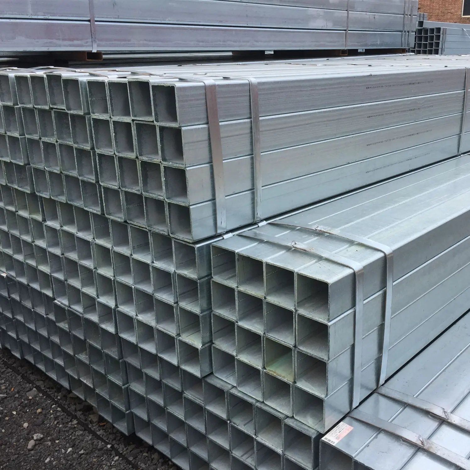 四川现货直销内外热镀锌钢管 60*60 Q235B镀锌方矩管 镀锌大棚管