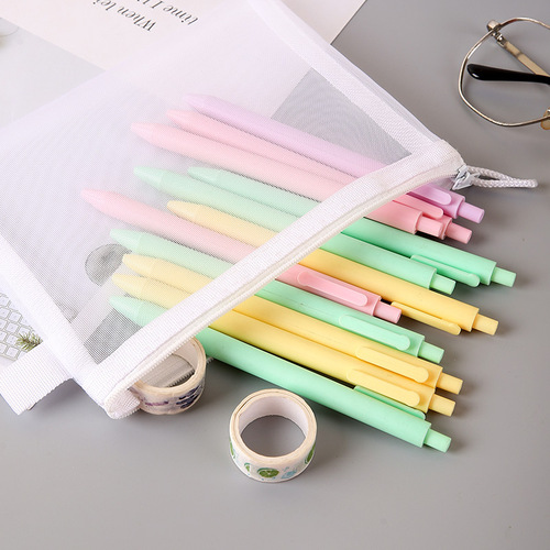 Mesh zipper file bag student stationery file bag thickened multi-specification storage bag portable office receipts