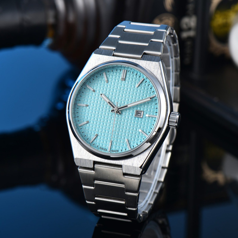 in stock Wholesale Tianjia Quartz Watch Three-pin Calendar Steel Belt Waterproof Luminous Business Couple's Watch