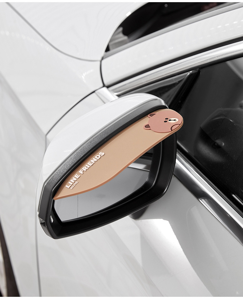 Cartoon Car Rearview Mirror Rain Shield, Car Window Rain Guard, Rainproof Interior Mirror, Reversing Mirror, Car Window Rain and Sun Shield