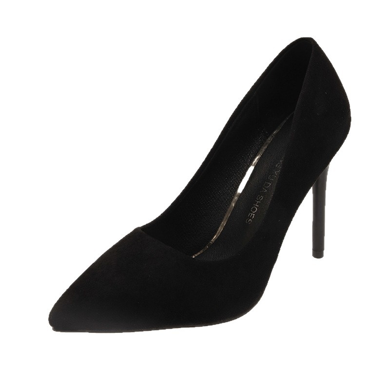 2025 Fall New Women's High Heels: Black Elegant French Style Fashion Shallow Mouth Stiletto Heel Pumps For Women_vogvips.com