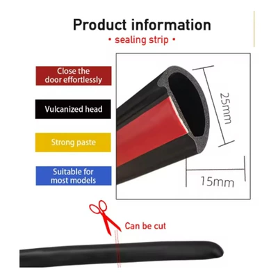 B-Pillar Upper End Rubber Strip, Avtomobil səs izolyasiya zolaqları