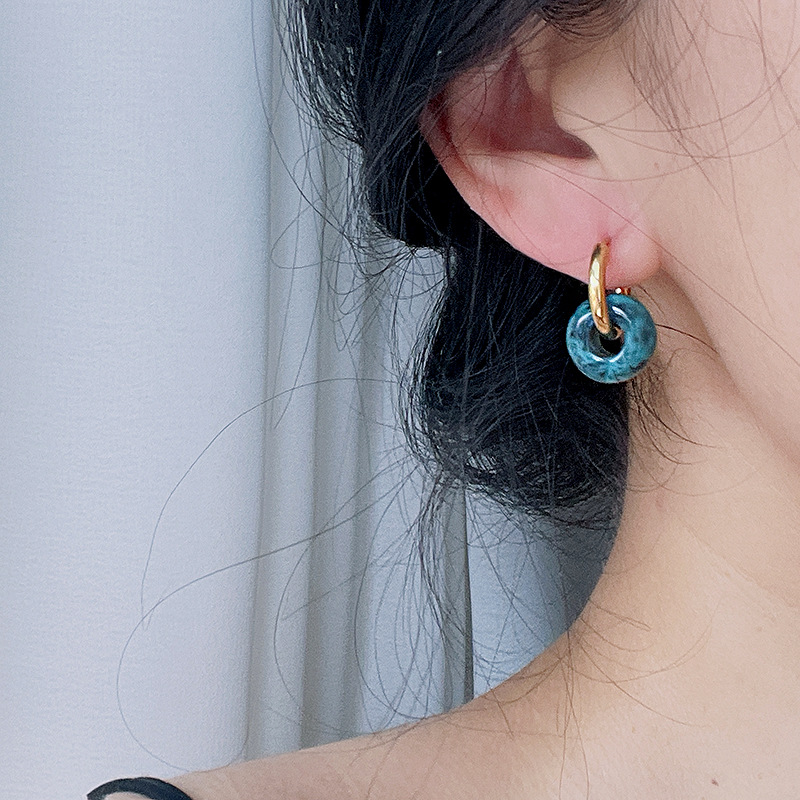 Fashion Geometric Stainless Steel Plating Earrings 1 Pair