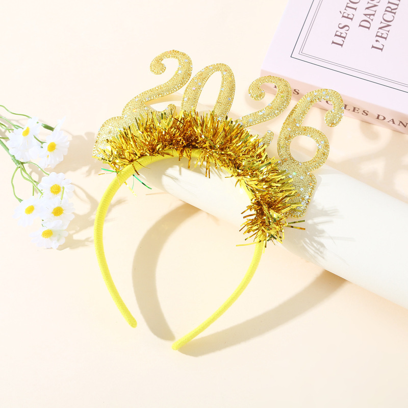 新しい 2026 大晦日ヘアフープ新年メガネ大晦日パーティー年次パーティーパーティー装飾小道具新年ヘアアクセサリー|undefined