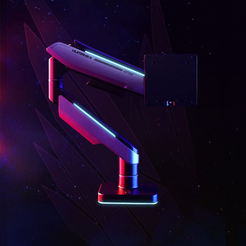 Songneng E-sports Monitor Stand Mechanical T18-1 XCantilever Computer Screen RGBPneumatic Lift Rotating Base