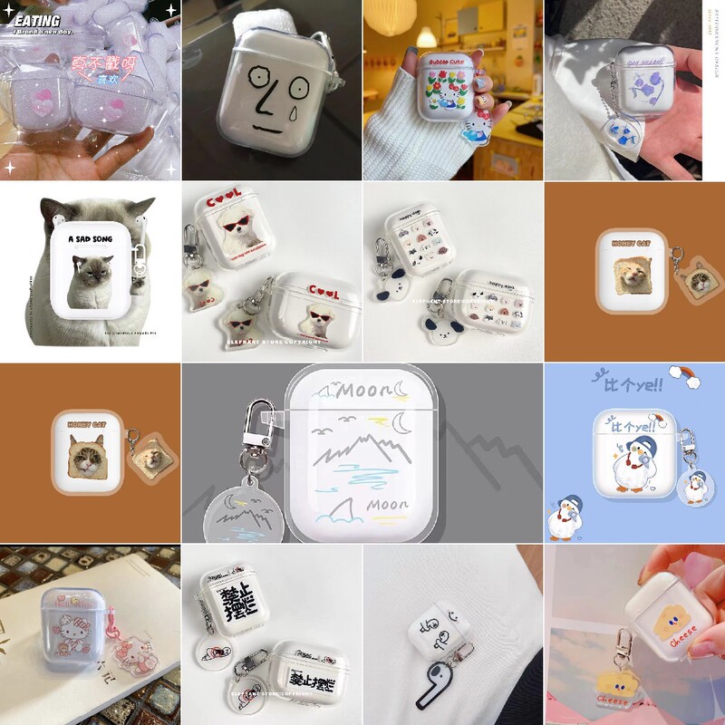 suitable for apple airpods protective case creative cartoon pro wireless bluetooth headphone case domestic i12 soft case