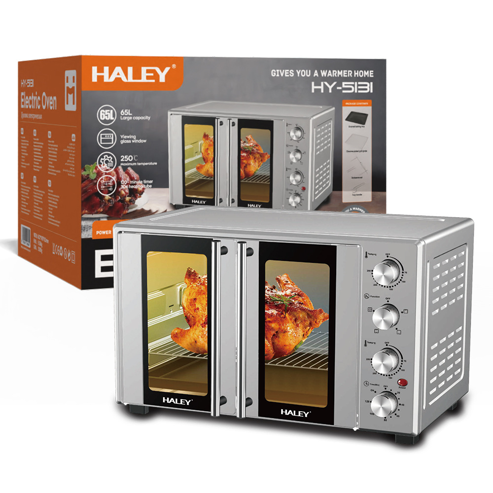 HALEY欧规跨境不锈钢电烤箱电烤炉3000W带炉灯+定时器