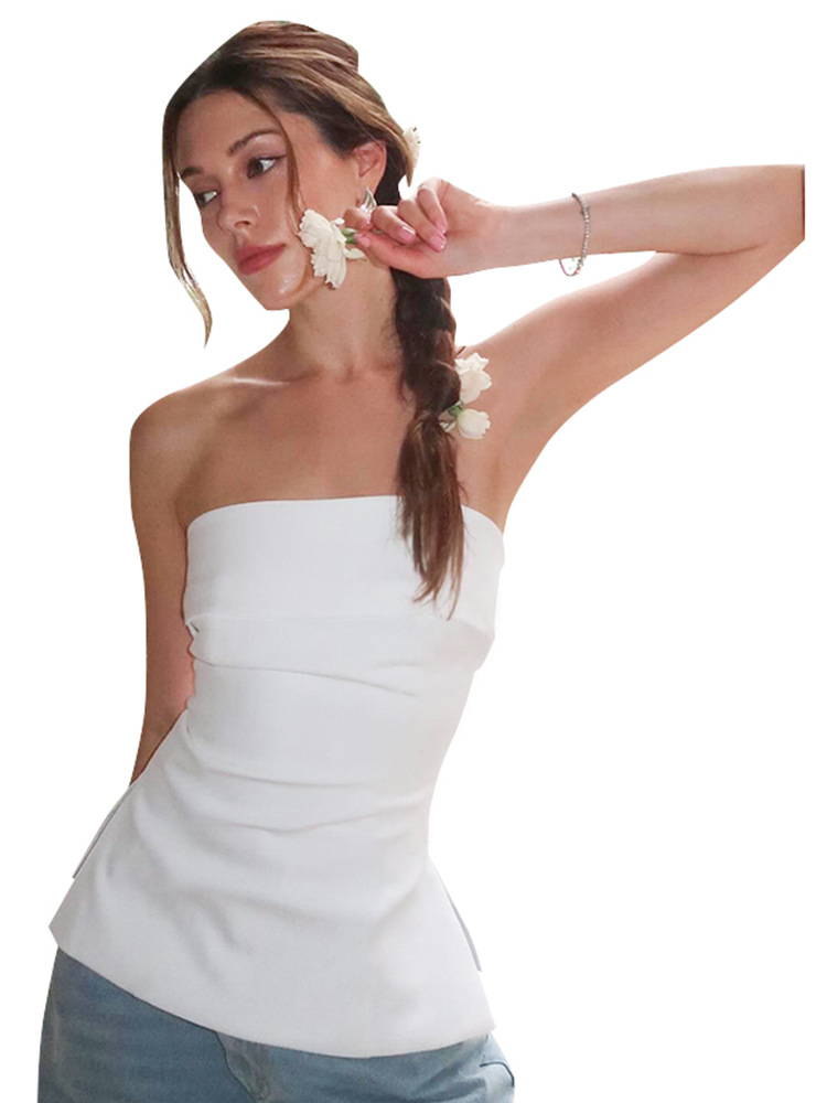 Summer solid sexy tube top sleevless