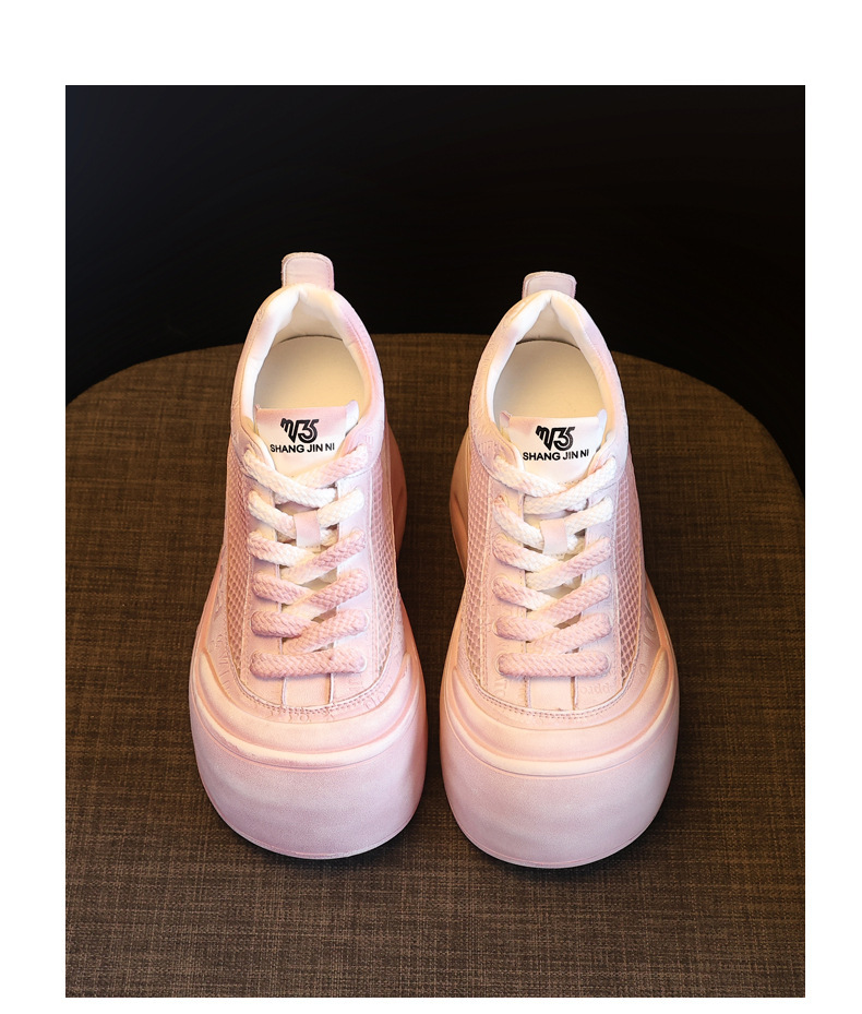 Giày sneaker nữ đế dày lưới thoáng khí phong cách bánh xốp trắng đa năng — Gỗ sồi Ash chi tiết 18