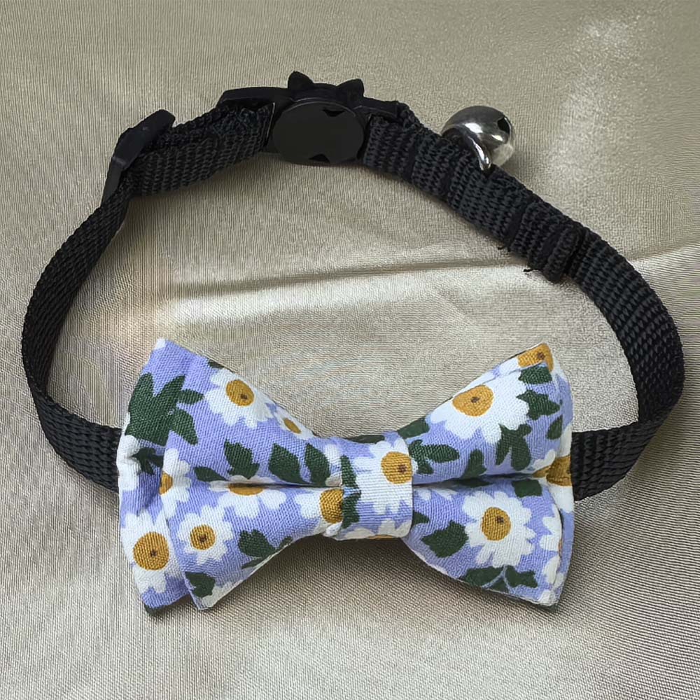Marca de moda collar de lazo para mascotas collar de perro de peluche collar de perro pajarita de gato decoración puede tirar de la correa del cuello al por mayor