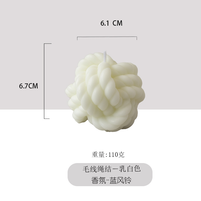 Venta caliente transfronteriza, forma de cuerda, decoración de velas de aromaterapia, diseño para el hogar, venta al por mayor, estilo caliente hecho a mano