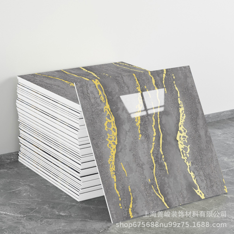 跨境出口批发30*30cm 仿瓷砖大理石纹自粘墙壁纸护墙板铝塑板贴纸|undefined