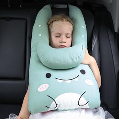 Adjustable car adult headrest, creative seat belt seat, side support, children's travel sleep U-shaped neck pillow