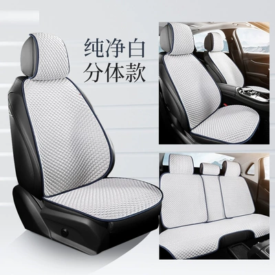 Cooling Pad Single Unit All-Season | Cool pad - split-head-set-of-7-piece-pure-white-ice-feeling-fabric-cushion