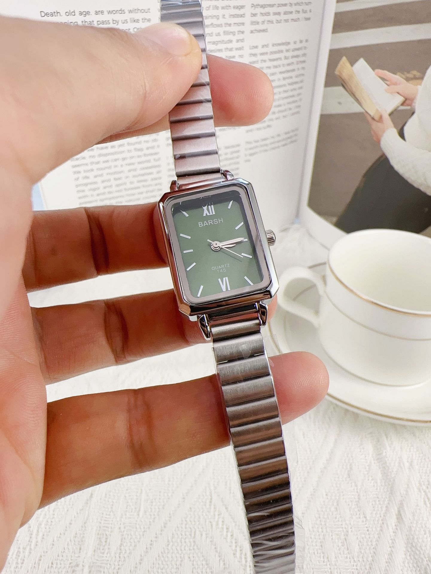 Imitation Leather Strap Material Watch Classification Casual Square Concealed Buckle Quartz Women's Watches