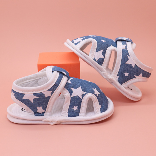Baby shoes for 0-12 months, spring and autumn sandals, Korean cute style children's shoes, soft bottom, breathable, 0-1 year old baby learning to walk shoes