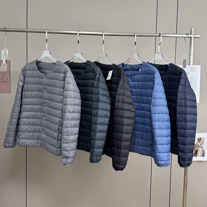 Japanese-style men's lightweight down jacket with no collar, ultra-lightweight, packable and portable, suitable for middle-aged and elderly fathers Japanese-style men's lightweight down jacket with no collar, ultra-lightweight, packable and portable, suitable for middle-aged and elderly fathers