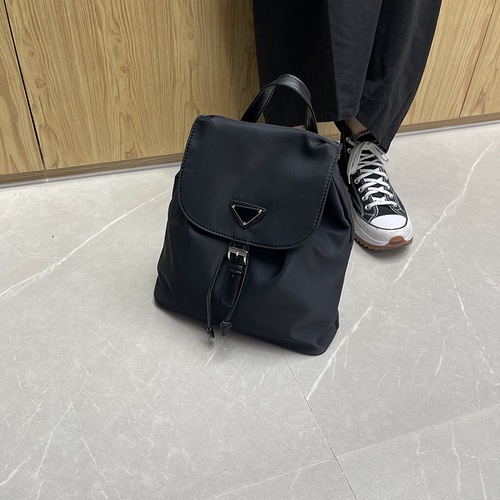 Jiagoqiao Double Shoulder Bag for Women, Casual Large Capacity Oxford Cloth Bag, Simple Chain Student School Bag, Trendy Large Bag