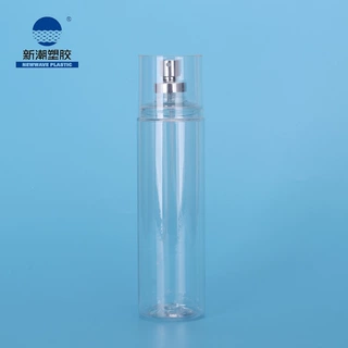 新潮塑胶护肤品包材 按压式圆形透明香水塑料瓶 源头厂家新品直销