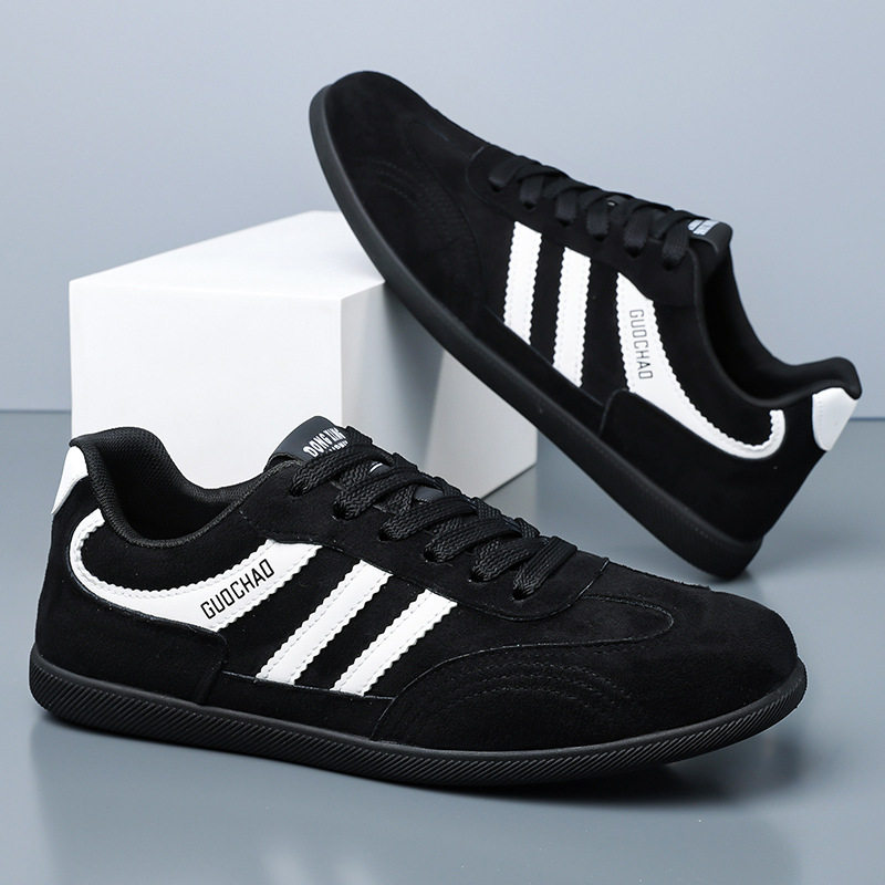 Giày sneaker nam cổ thấp thoáng khí phong cách retro, đế mềm, gót thấp 1–3 cm — 5516 màu kaki, 5516 màu đen, 5516 nâu