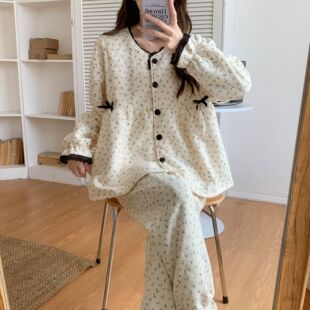Autumn and winter plus size confinement service confinement center air cotton pregnant women pajamas postpartum lactation clothing for childbirth hospital service suit