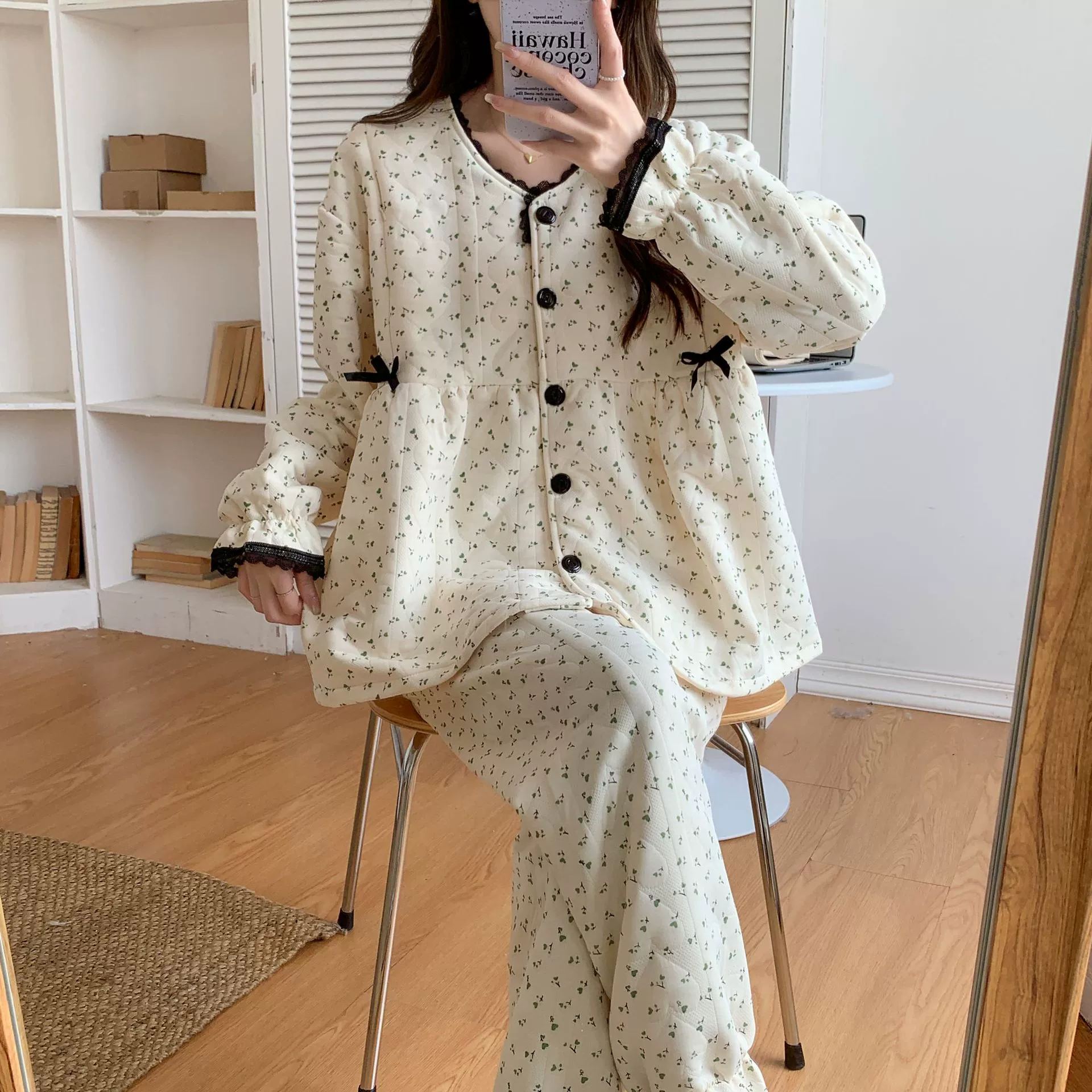 Demi-season postpartum pijama for pregnant for breastfeeding, set