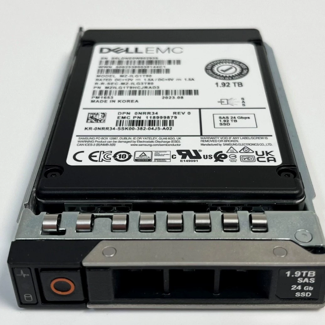Подходит для DELL PM1653 1.92T 0NRR34 24G SAS MZ-ILG1T90 SSD твердотельный накопитель