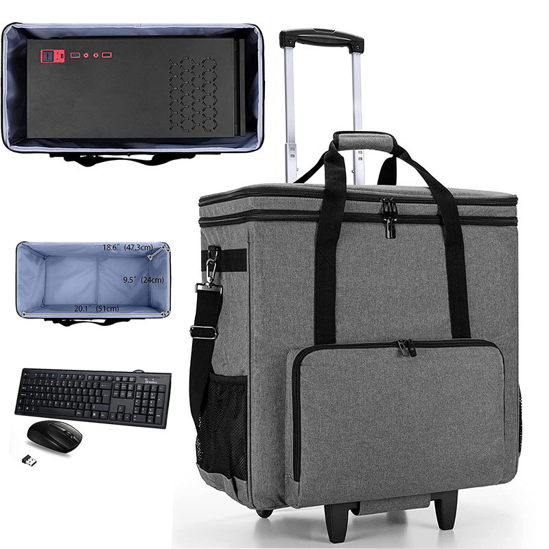 Factory Wheeled Host Computer Bag Trolley Bag Waterproof Portable Large-Capacity Carrying Monitor Chassis Storage Bag Factory Wheeled Host Computer Bag Trolley Bag Waterproof Portable Large-Capacity Carrying Monitor Chassis Storage Bag