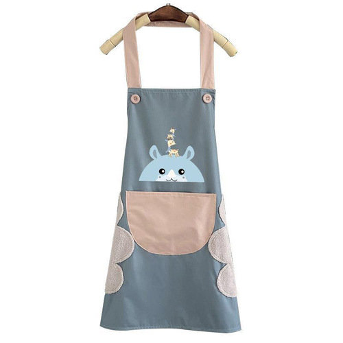 Apron for women's kitchen household waterproof and oil-proof  new catering Internet celebrity work clothes no-wash apron