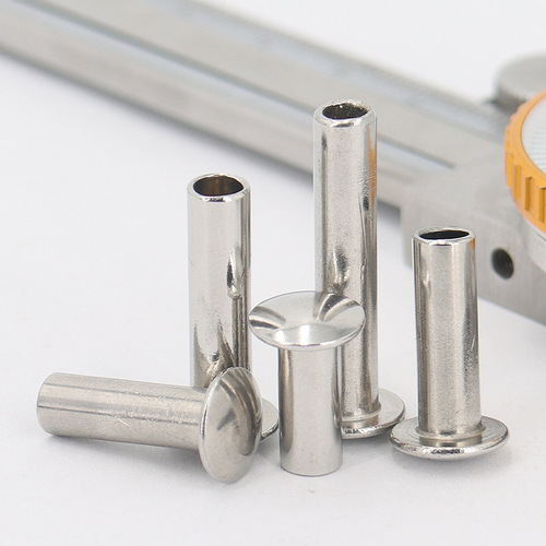 304 stainless steel flat round head tight nails Φ3-Φ6 mother-in-law nails, pair of hammer-in nails, semi-hollow mother-in-law rivets