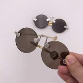 精品水纹水晶天然水晶眼镜 石头镜 男款仿古男款太子镜批发