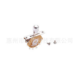 三段带帽开关铬色开关帽