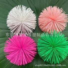 厂家直销彩色橡筋球橡筋沙包球毽子球 硅胶丝球拉丝球沙包球玩具