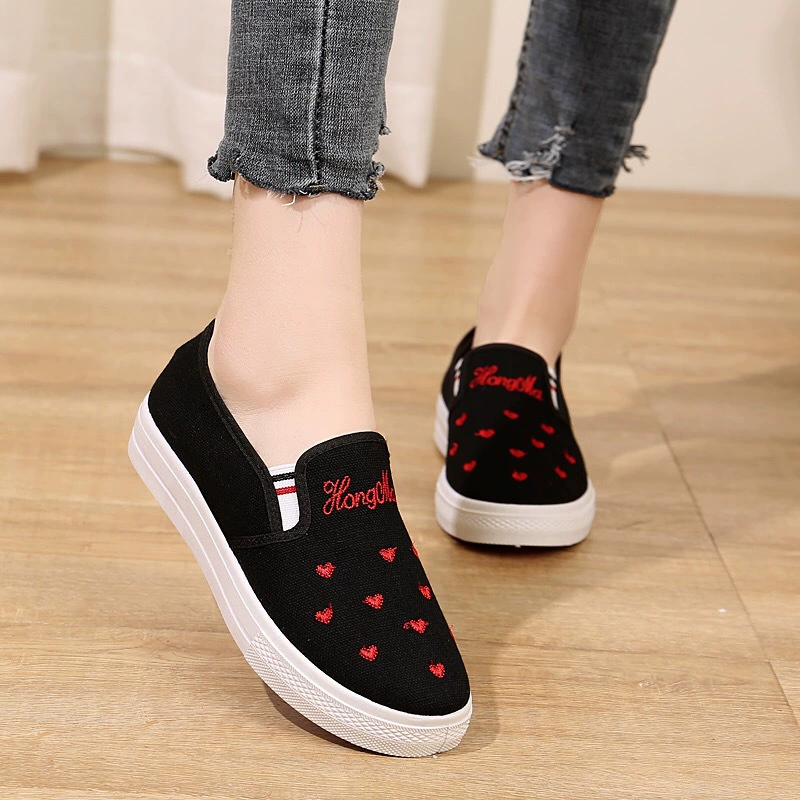 Новые парусиновые туфли для женщин, старые пекинские тканевые туфли, уличные туфли, кроссовки, популярная обувь, женские тканевые туфли на сухожильной подошве.