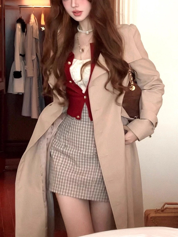 比例重构 超高腰三色日系修身短裙黄金比例收腰包臀裙显瘦半身裙|undefined
