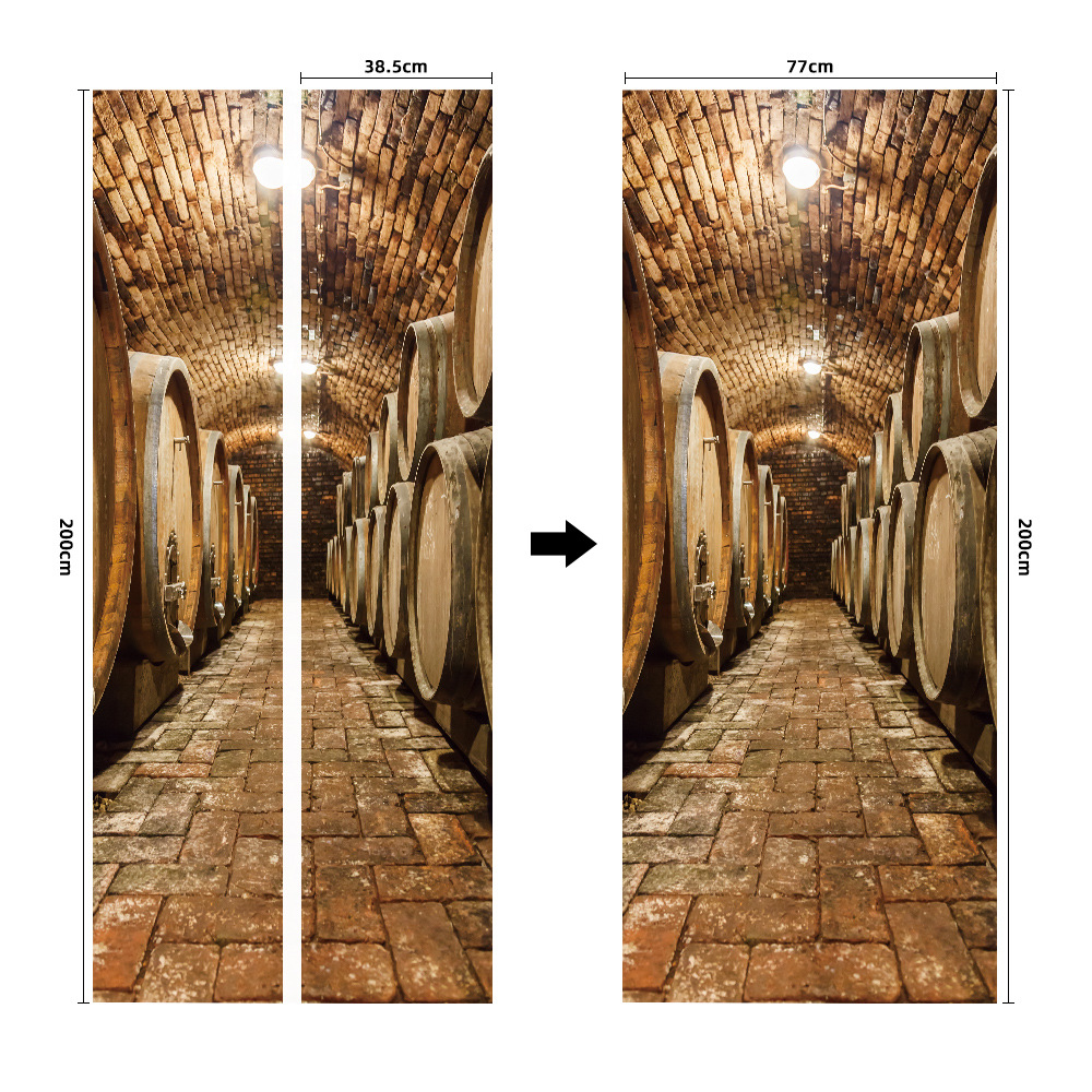 Pegatinas para puertas 3D respetuosas con el medio ambiente, autoadhesivos, fabricantes de origen al por mayor, patrones populares transfronterizos de alta definición, adhesivos para puertas impermeables, a prueba de aceite y antiincrustantes