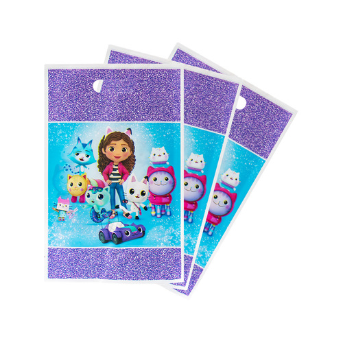 New Gabby's Dollhouse Themed Children's Birthday Party Tableware Paper Plates Paper Cups Tissue Decoration Set Supplies